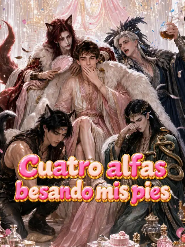 Cuatro alfas besando mis pies